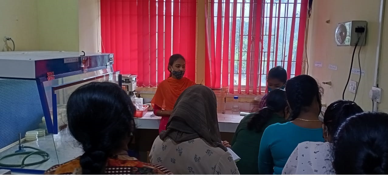 Demo on analysis of waste for their microbial parameters at CIARI lab, Port Blair
